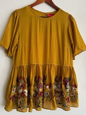 Bhanuni by Jyoti Embroidered Babydoll Top S